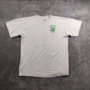 Vintage Y2K Animal Shirt Adult Mens XL Gray Short Sleeve Super Frog Seal